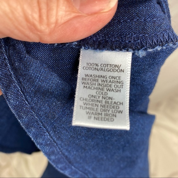 Loft by Ann Taylor Denim Long Sleeve Tunic Top M - Picture 8 of 8